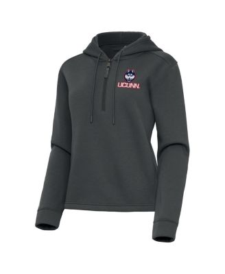 Women's Pewter UConn Huskies Contemporary Quarter-Zip Hoodie