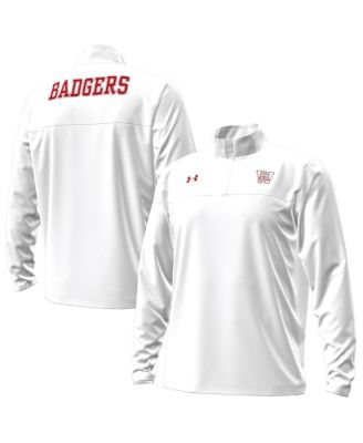Under Armour - Men's White Wisconsin Badgers 1980 Throwback Game Quarter-Zip Sweatshirt