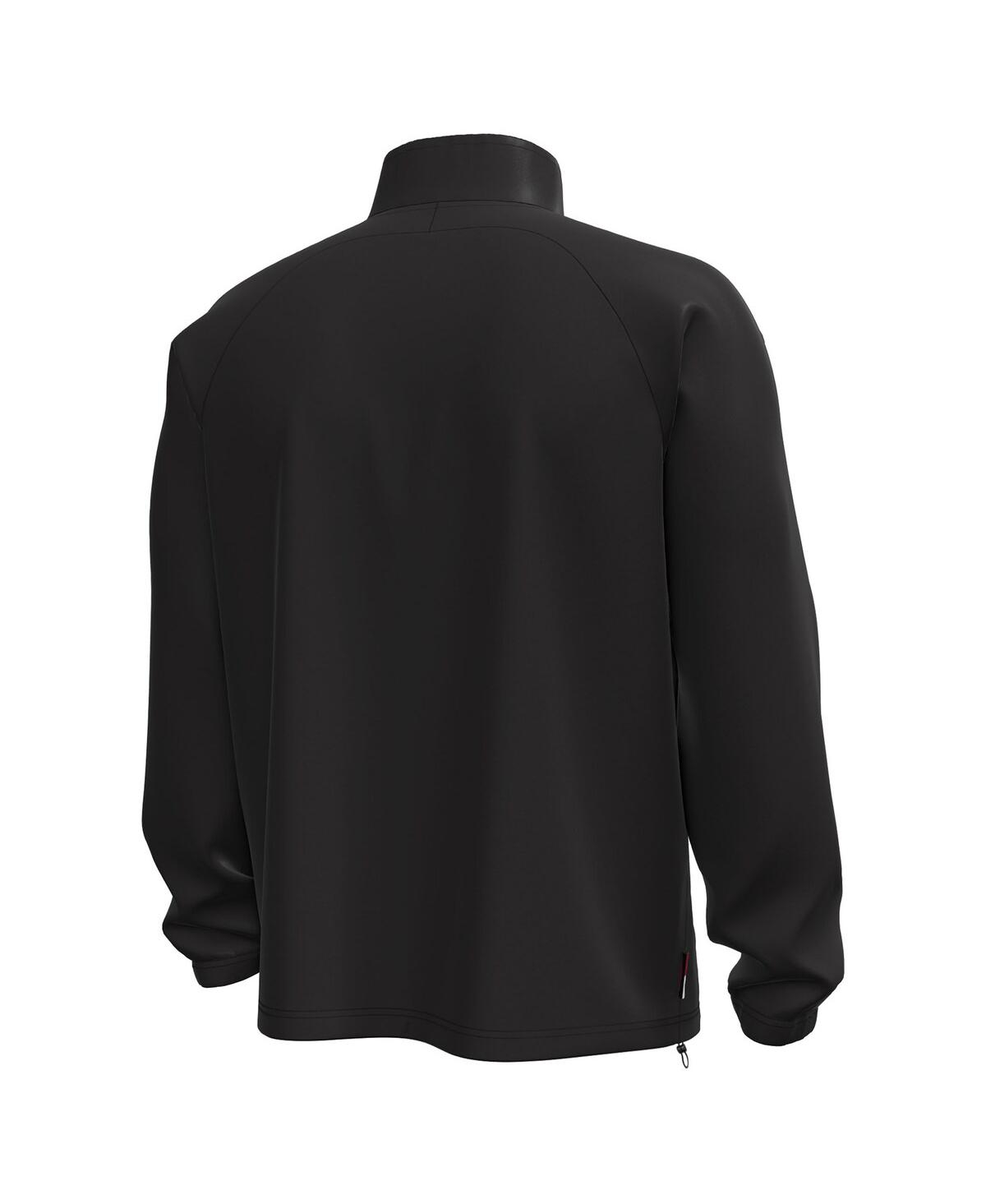 Under Armour Men's Black Wisconsin Badgers Unstoppable Woven Anorak Half-zip Jacket In Black