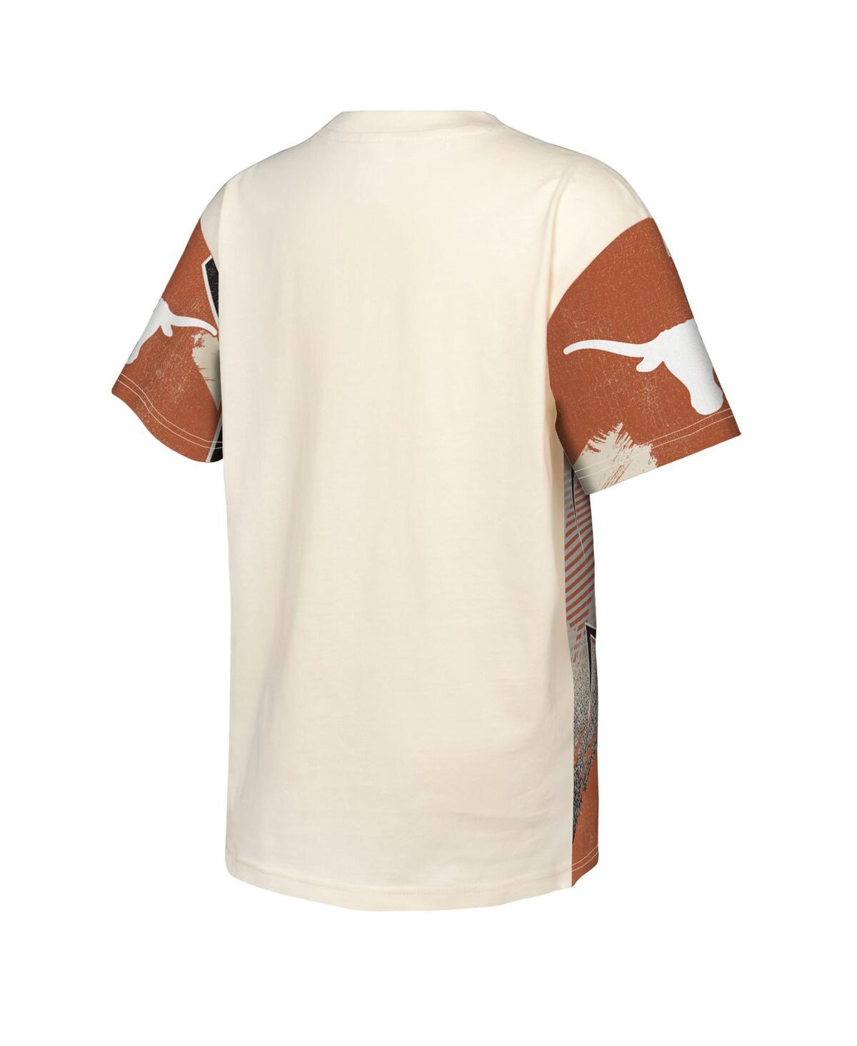 Outerstuff Big Boys And Girls Cream Texas Longhorns Make Noise T-shirt In Animal Print