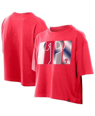New Era - Men's Red Philadelphia Phillies Boxy Foil Logo T-Shirt