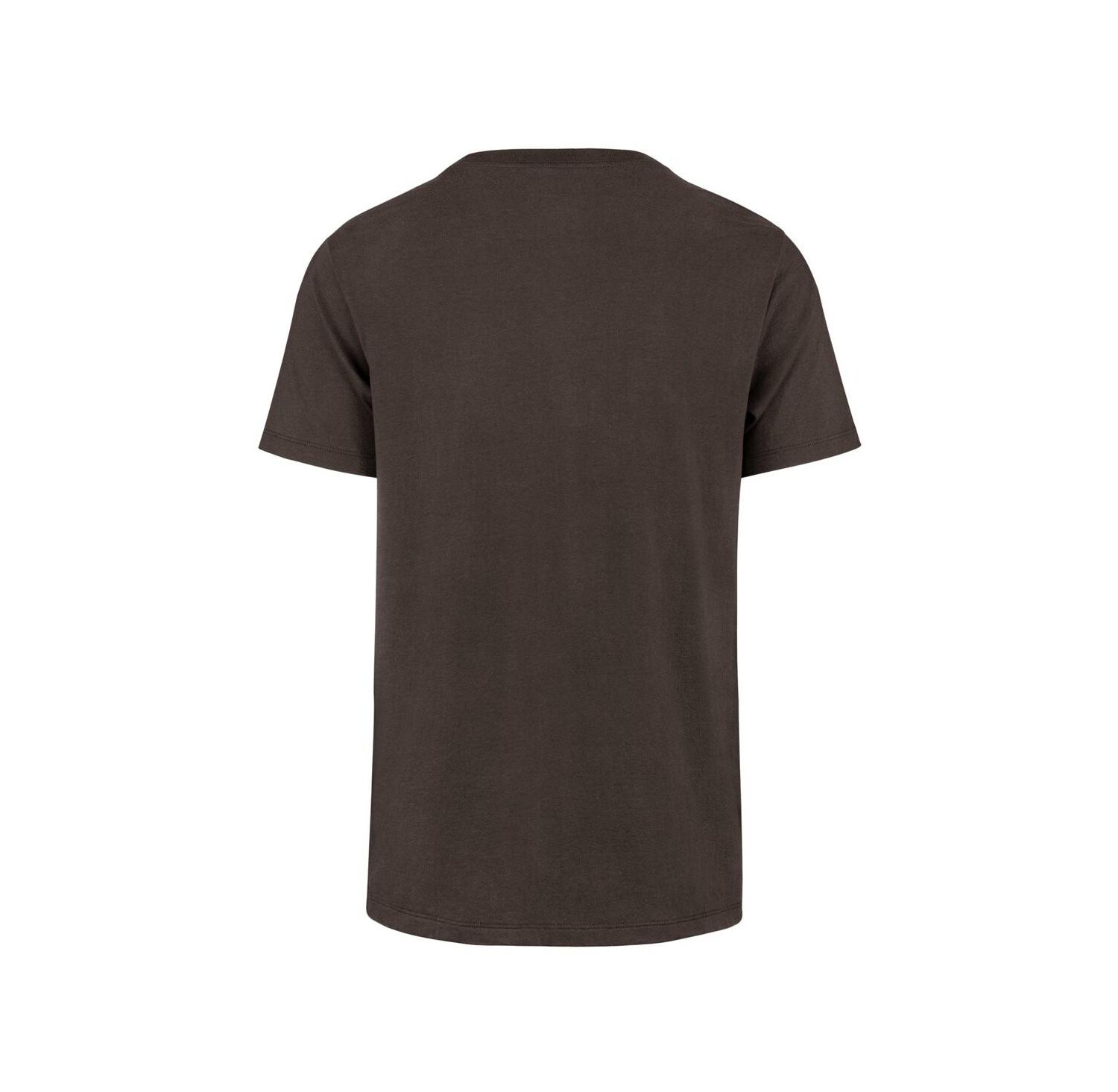 Men's Brown Cleveland Browns Stripe Splash Franklin Throwback T-Shirt