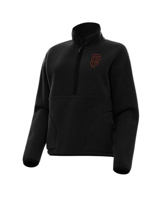 Women's Black San Francisco Giants Figure Half-Zip Sweatshirt