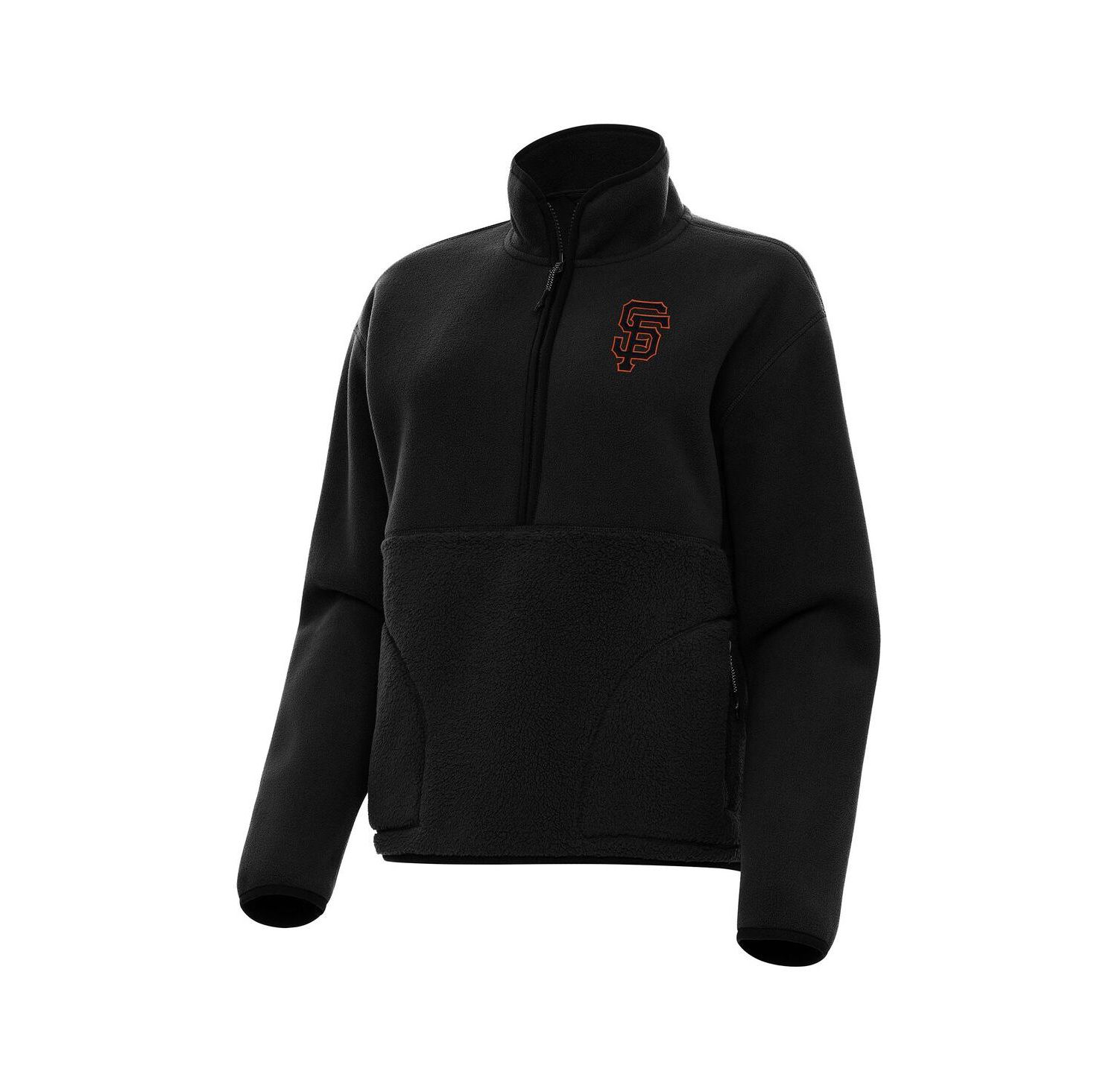 Women's Black San Francisco Giants Figure Half-Zip Sweatshirt