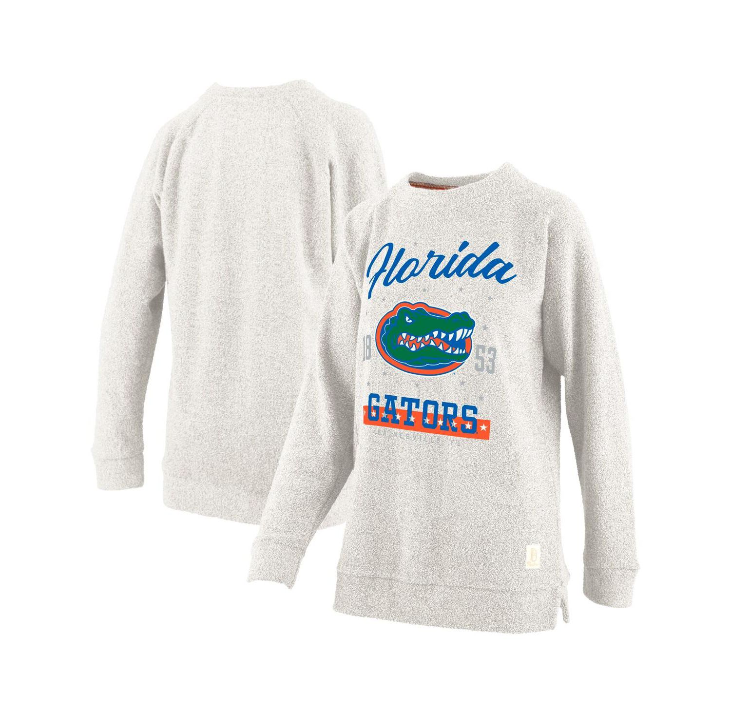 Women's Oatmeal Florida Gators Plus Size Comfy Cairo Terry Pullover Sweatshirt