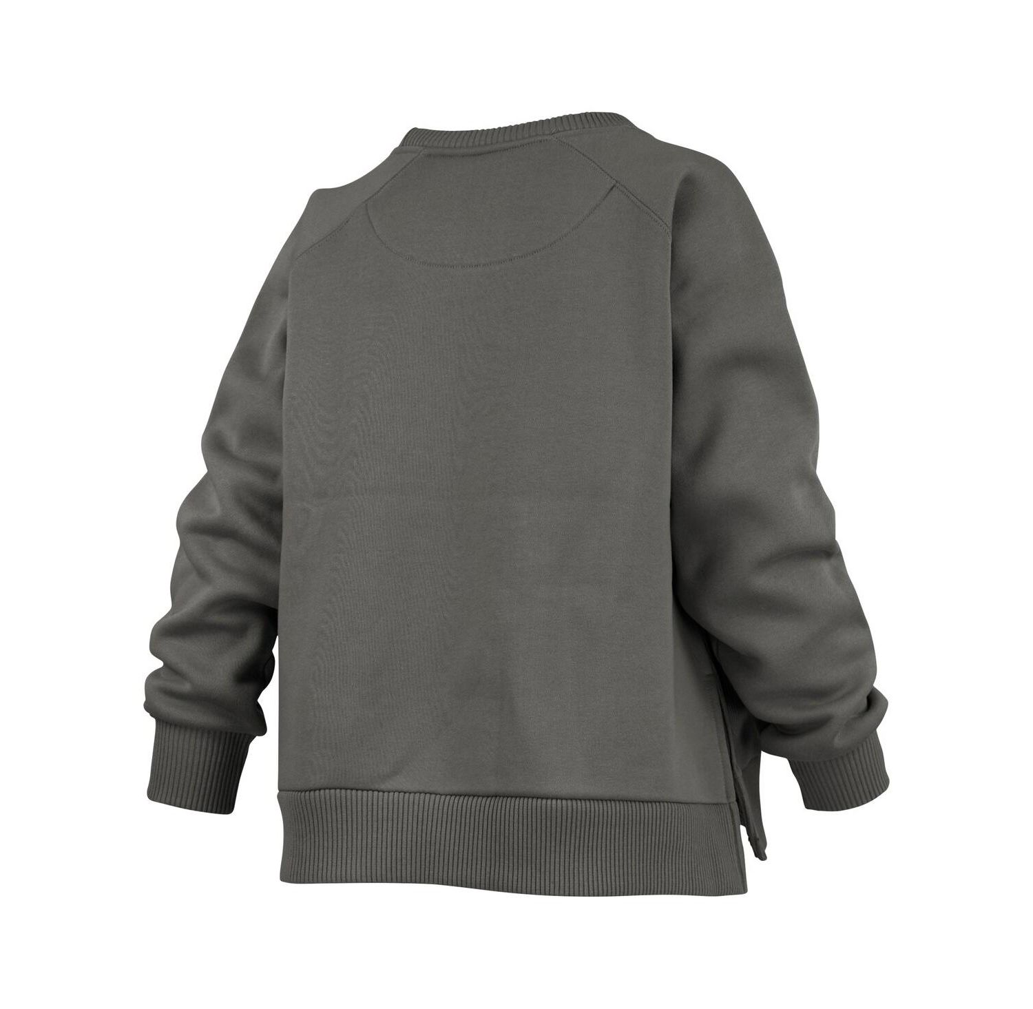 Women's Charcoal Miami Hurricanes Pocketed Raglan Pullover Sweatshirt