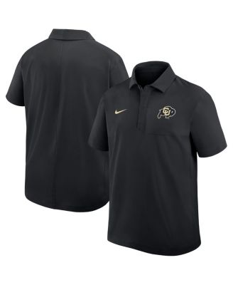 Nike - Men's Black Colorado Buffaloes Woven Dri-FIT Polo Shirt