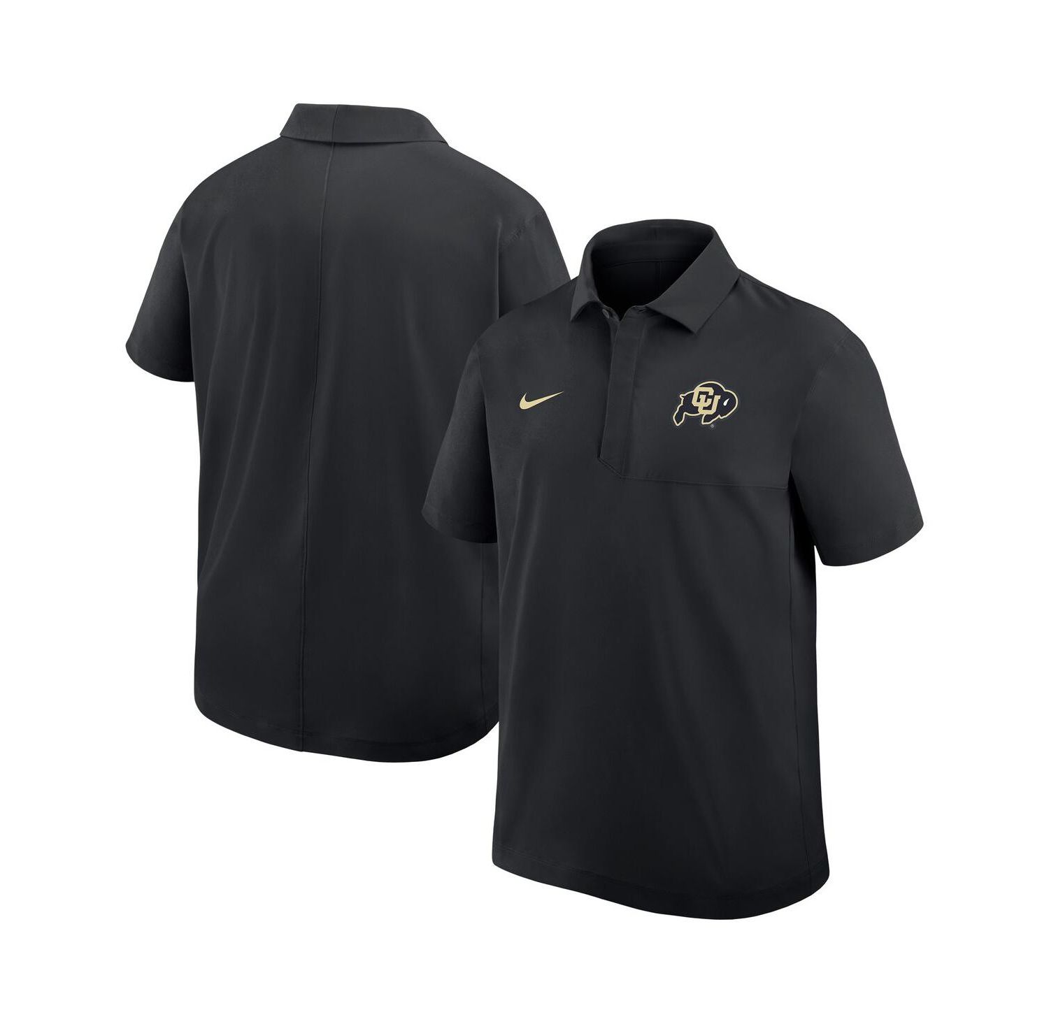 Men's Black Colorado Buffaloes Woven Dri-FIT Polo Shirt