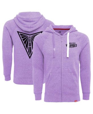 Sportiqe - Men's and Women's Violet Golden State Valkyries Heywood Tri-Blend Raglan Full-Zip Hoodie