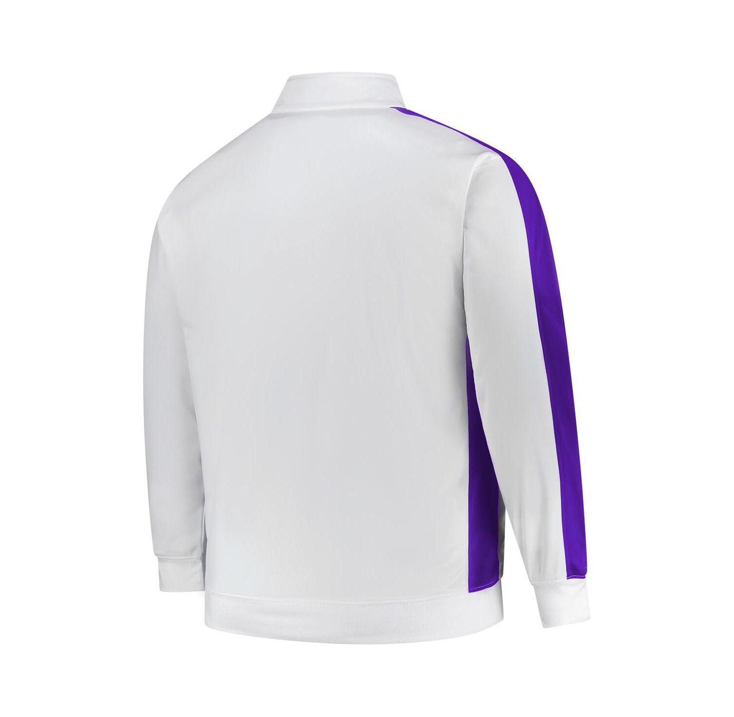 Men's White Minnesota Vikings Big & Tall Tricot Full-Zip Track Jacket