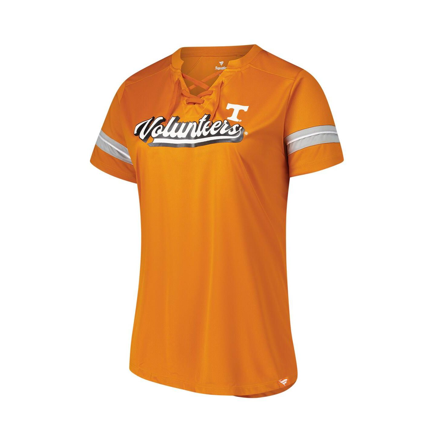 Женская футболка Fanatics Tennessee Orange Tennessee Volunteers Plus Size Overtime Readiness Lace-Up — фото 3