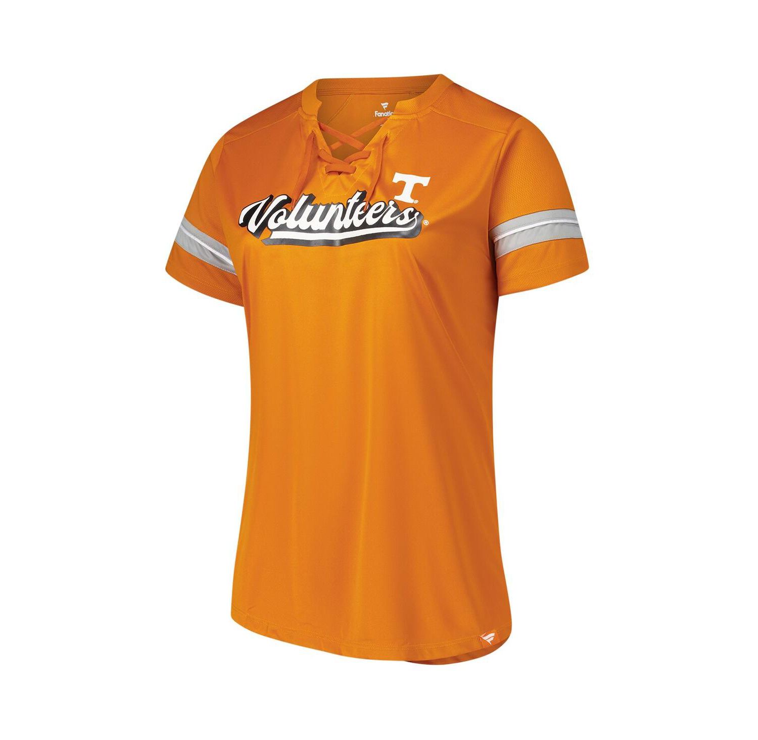 Women's Tennessee Orange Tennessee Volunteers Plus Size Overtime Readiness Lace-Up T-Shirt