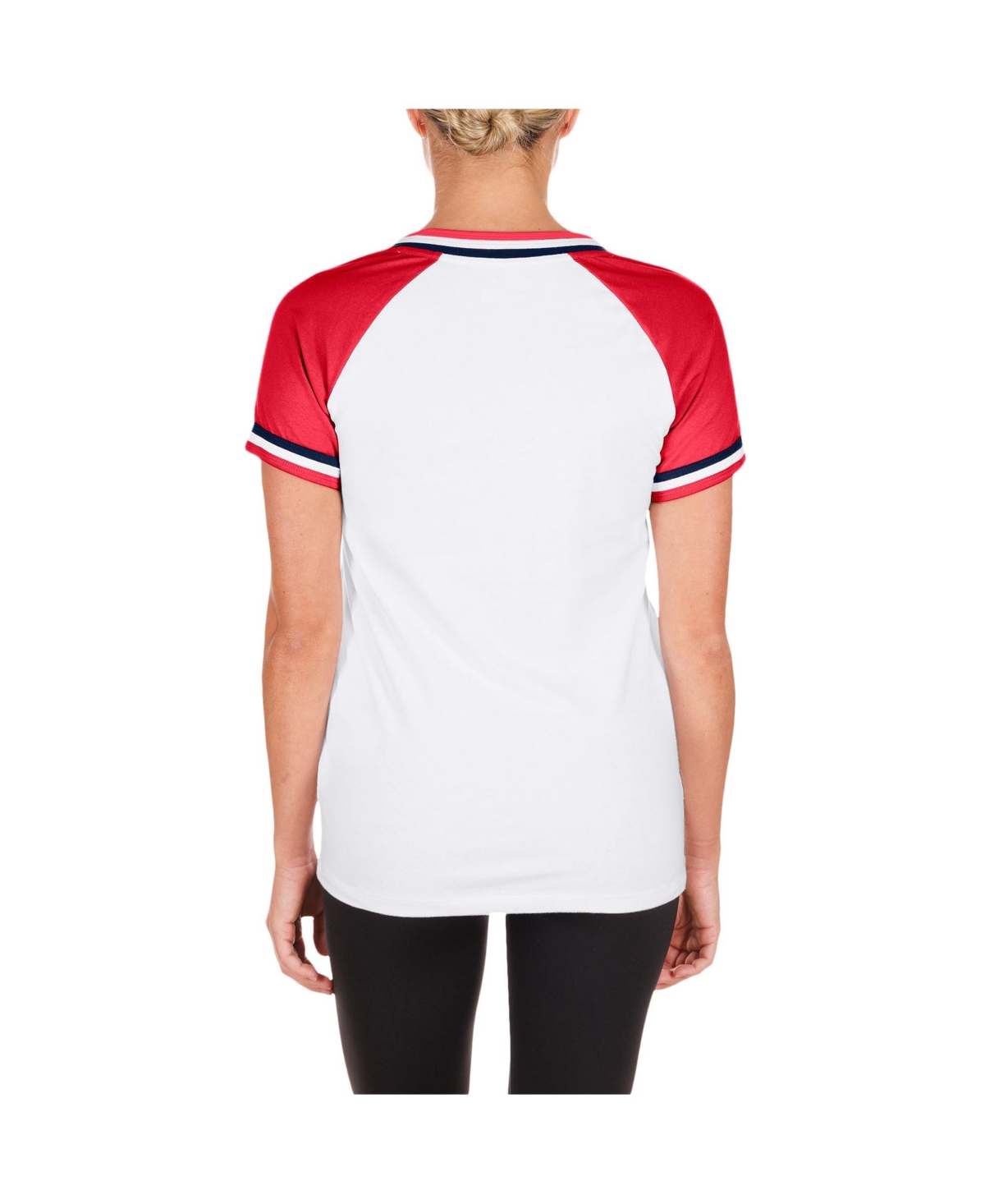 New Era Men's White St. Louis Cardinals Jersey Double Binding Raglan V-neck T-shirt In White