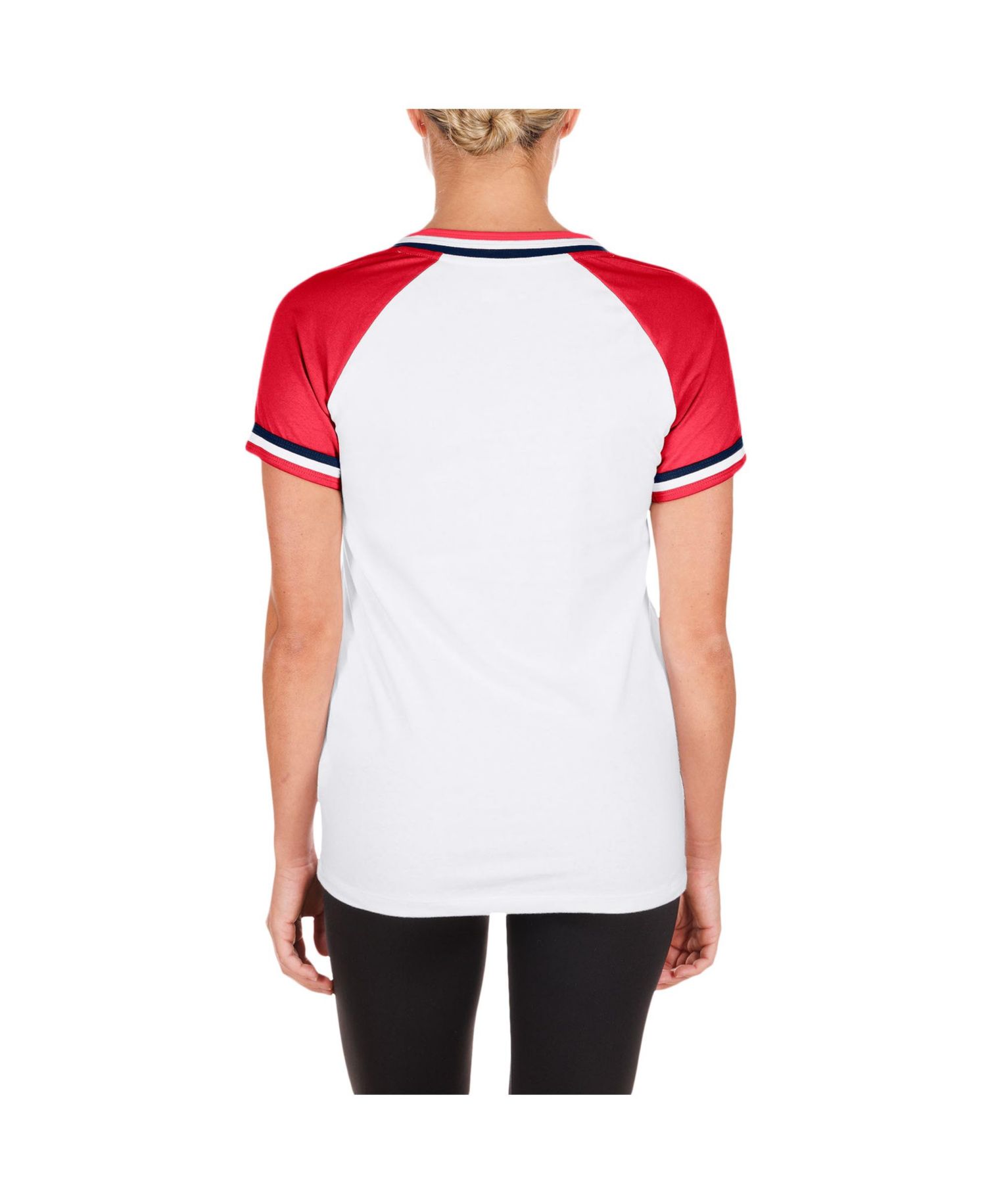 Men's White St. Louis Cardinals Jersey Double Binding Raglan V-Neck T-Shirt