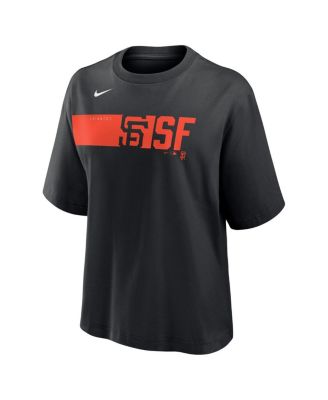 Women's Black San Francisco Giants Knockout Boxy T-Shirt