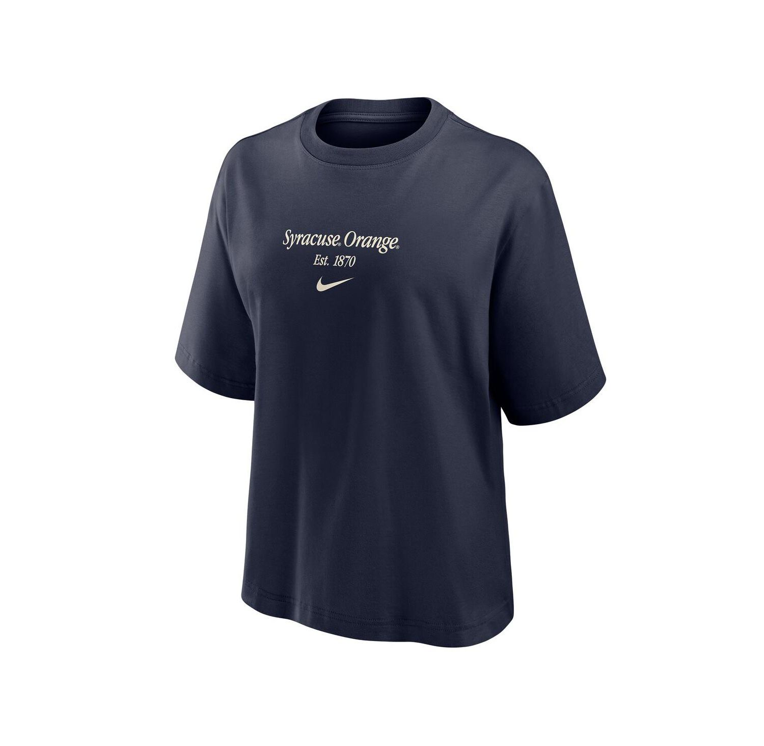 Women's Navy Syracuse Orange Boxy T-Shirt