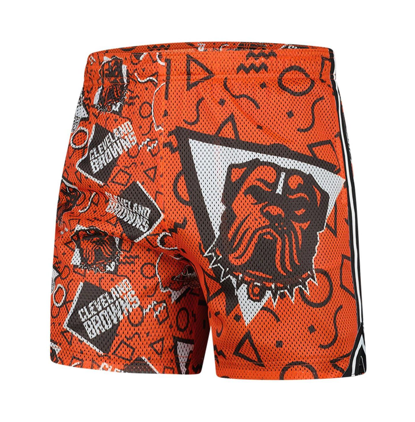 Мужские сетчатые шорты Chubbies Cleveland Browns, оранжевые — фото 3