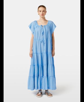 Tiered Broderie Maxi Dress