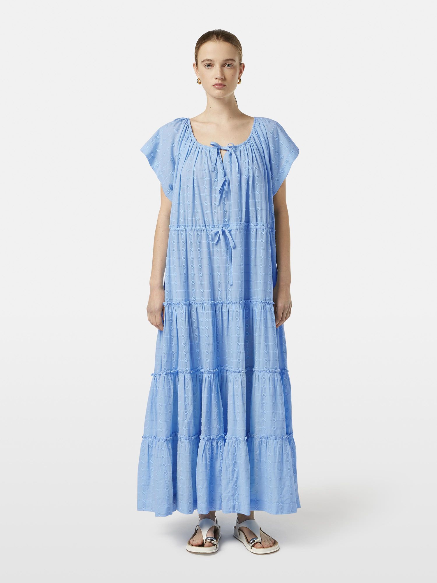 Women's Tiered Broderie Maxi Dress