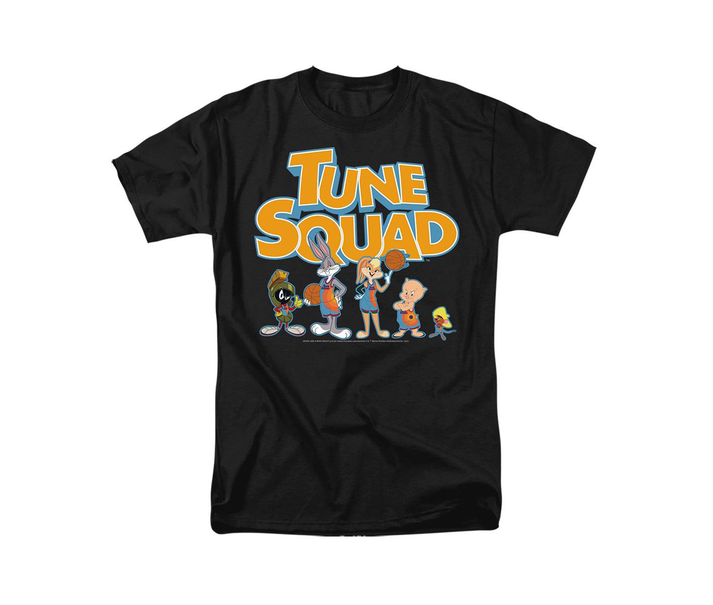 Мужская футболка Space Jam A New Legacy Tune Squad Letters, цвет: Чёрный — фото 1