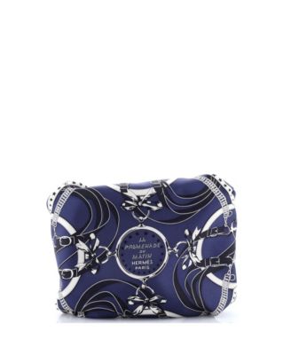 Pre-Owned HERMES Balusoie Bag Printed Silk and Leather