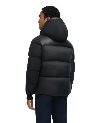 Men’s Rigel Mixed Media Faux Shearling Puffer with Removable Hood