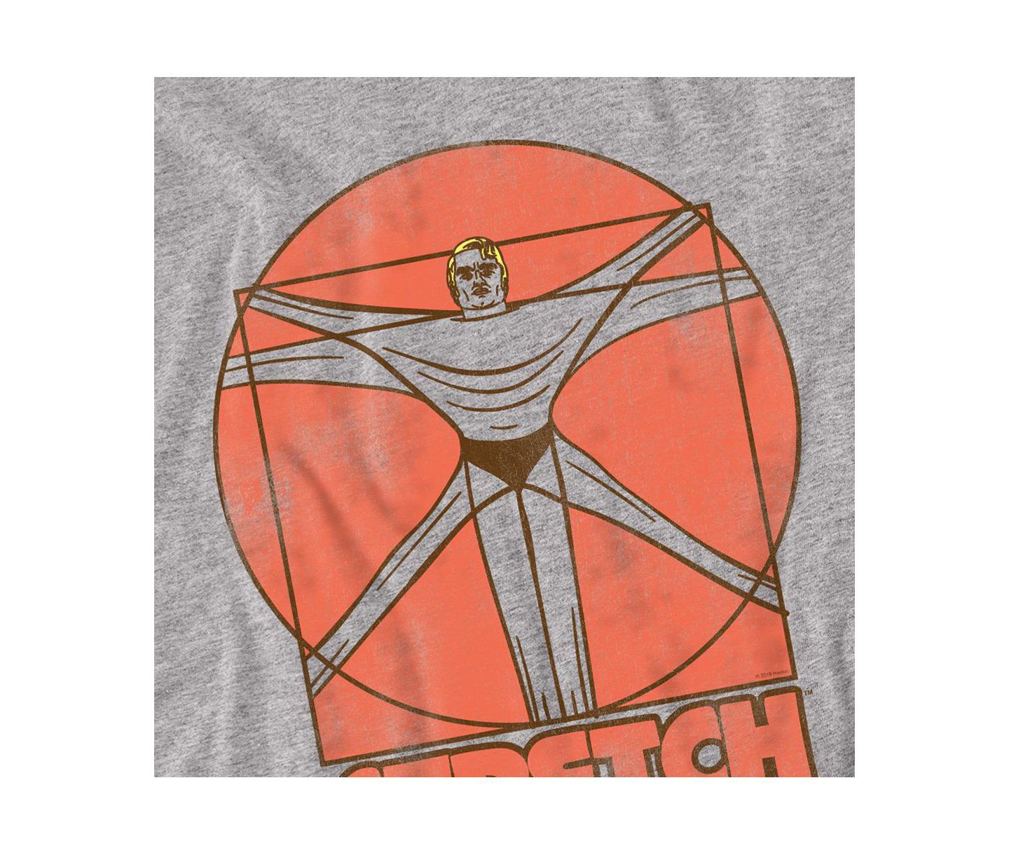 Мужская футболка Hasbro+ Stretch Armstrong Da Vinci's Stretch, цвет: Меланжевый — фото 2