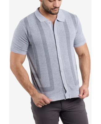 Men's Button Down Short Sleeve Sweater