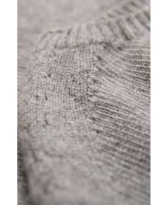 Women's Boxy Saddle Shoulder Crew Neck Sweater