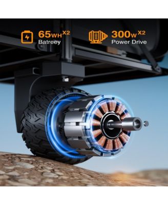 Dual-drive foldable electric multi-functional sports equipment trolley: Equipped with 360° all-terrain capability, dual 300-watt motors and 6.5-inch all-terrain tires - suitable for camping, gardening and shopping trips.