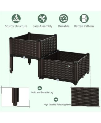 Raised Garden Bed with Strong Frame for Outdoor Vegetables and Flowers