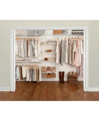 FastTrack 6 to 10 Ft Wide White Wire Closet Configuration Storage Kit