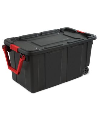 4-Pack Heavy Duty 40 Gallon Wheeled Industrial Storage Tote