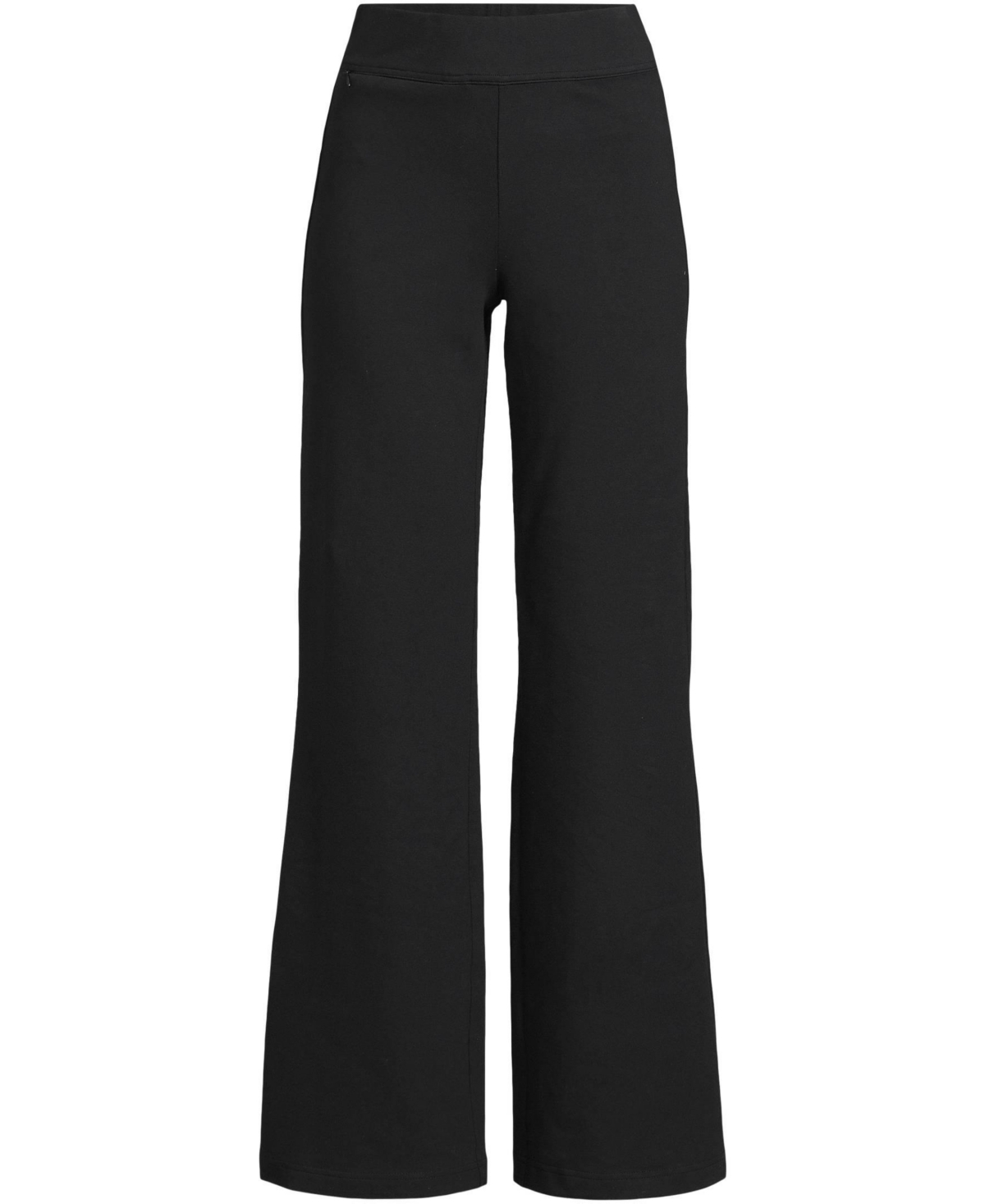 Lands' End Women's Petite Starfish High Rise Pull On Wide Leg Pocket Pants