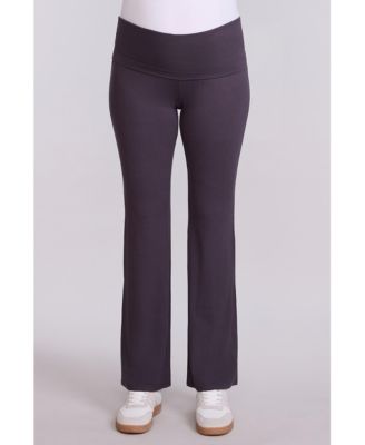Women's Roll Over Waistband Flare Legging - Motherhood Maternity