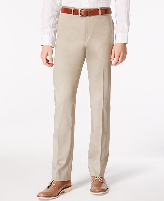 Calvin Klein X-Fit Solid Tan Slim-Fit Suit - Macy's