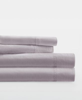 Long Staple 300-Thread Count Cotton Solid 4-Pc. Sheet Set, California King