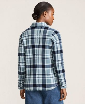 Women's Petite Print Anyweather Fleece Shirt Jacket