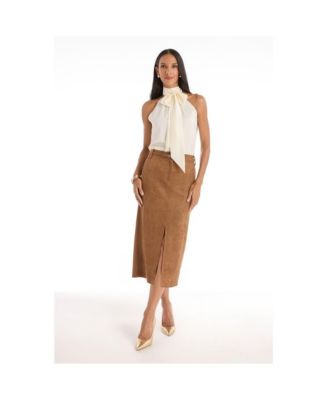 Women's Rina Tie Neck Blouse - Leopard