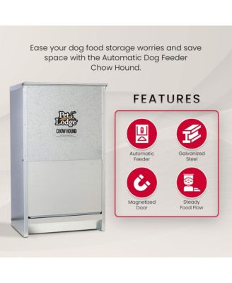 Dry Food Automatic Steel Dog Feeder Chow Hound w/ 50 Pound Capacity