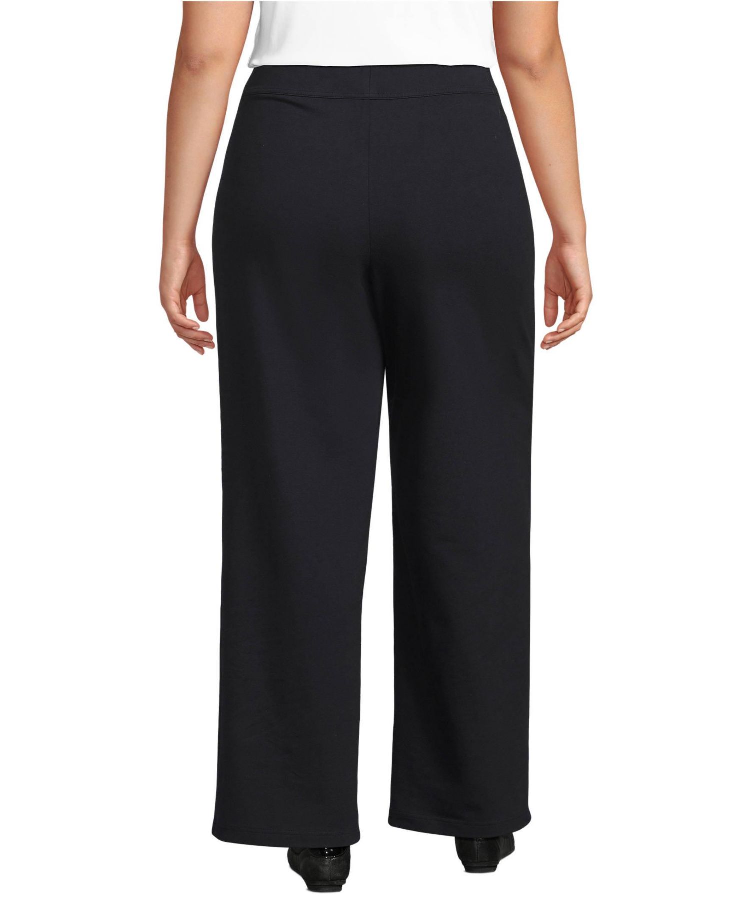 Plus Size Starfish High Rise Pull On Wide Leg Pocket Pants