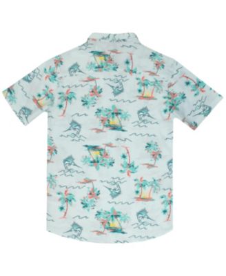 Boys Short-Sleeve Classic Woven Button Down Shirt