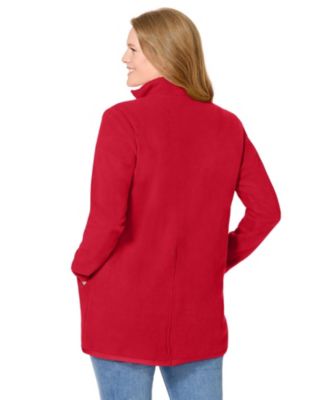 Plus Size Zip-Front Microfleece Jacket
