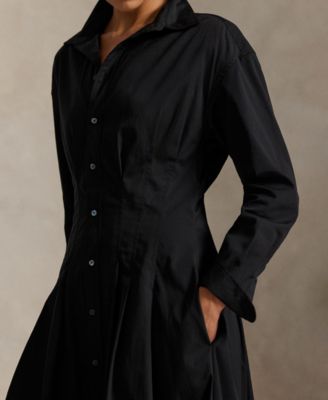 Women's Pleated Cotton Shirtdress