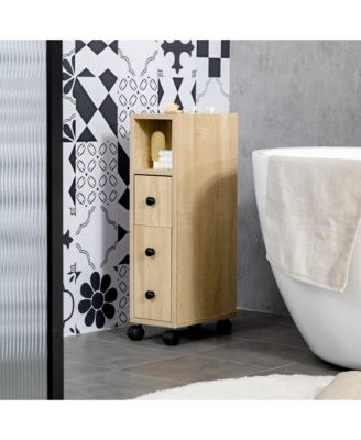 27"H Wood Durable Essential Storage Bathroom Cabinet