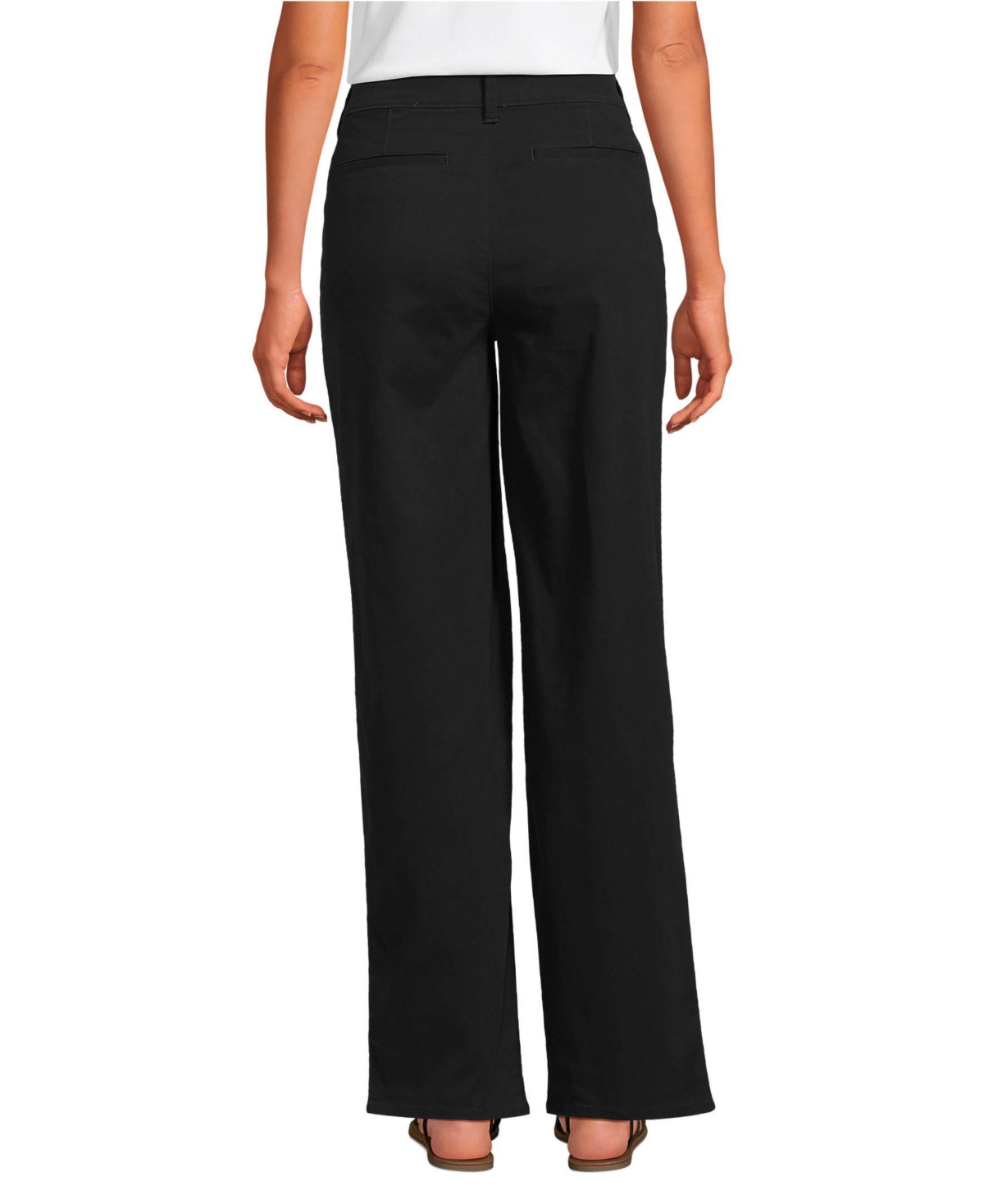 Lands' End Women's Chino High Rise Rail Straight Leg Pants