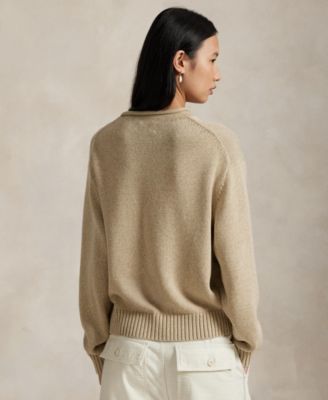 Women's Bear Intarsia-Knit Rollneck Sweater