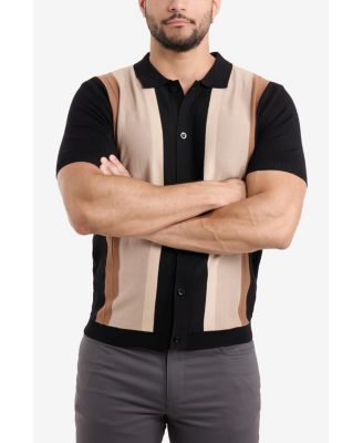 Men's Stripe Polo Sweater