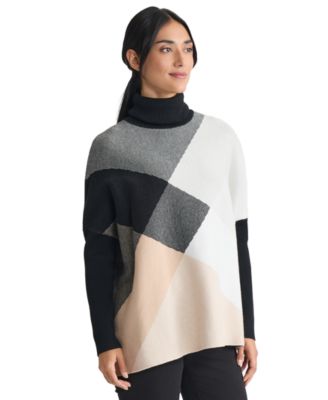 Women's T-Neck Long Sleeve Pull-On Sweater