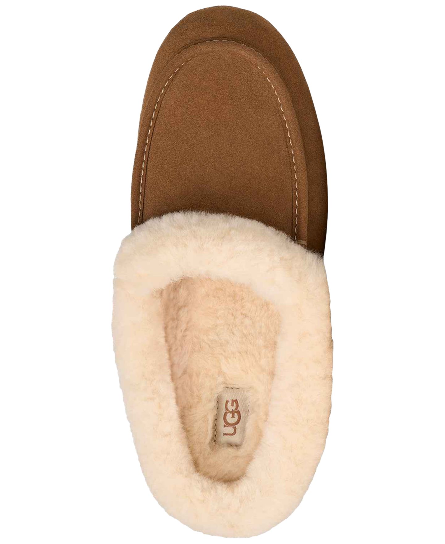 Женские тапочки UGG® Ansley Moccasin Slip On Slippers, цвет: Каштановый — фото 4